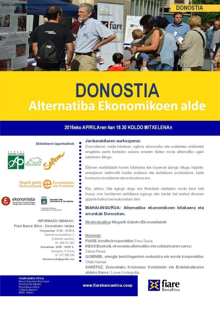 Cartel evento alternativas económicas eus