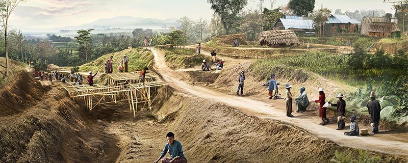 Construyendo un puente rural con el apoyo de una ONG